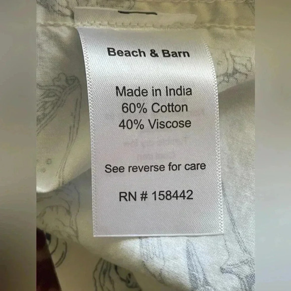 Beach & Barn Calabash Short Sleeve - White/Seafarer Print - Picture 8 of 11